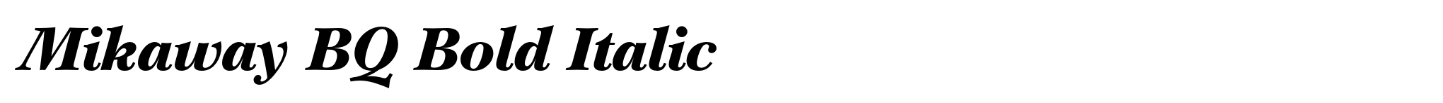 Mikaway BQ Bold Italic image